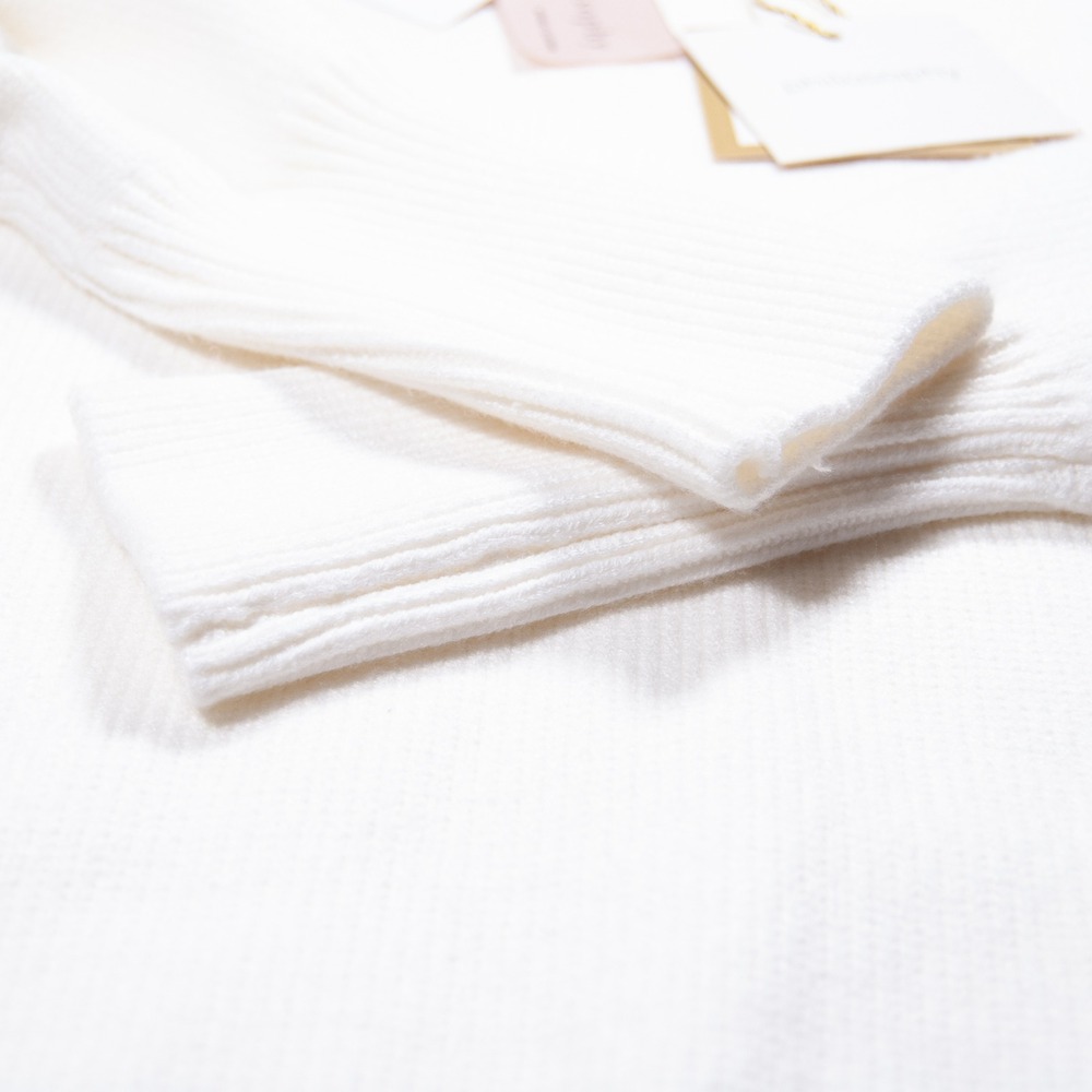 Philosophy Republic Clothing Women Cream Ribbed Knit‎ Crew Neck Sweater Size L - Picture 4 of 10